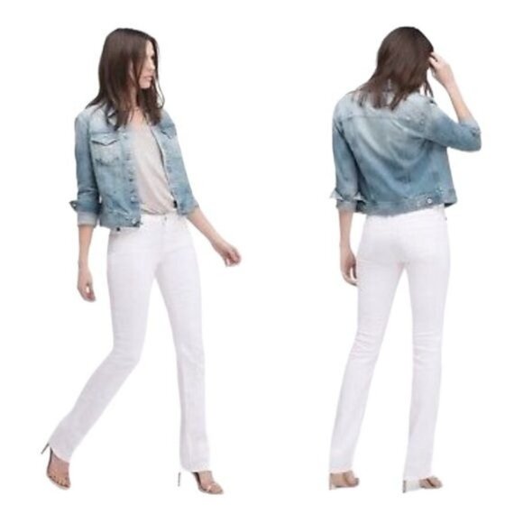 Adriano Goldschmied The Ballad Slim Boot White Jeans Size 30 - Picture 1 of 11